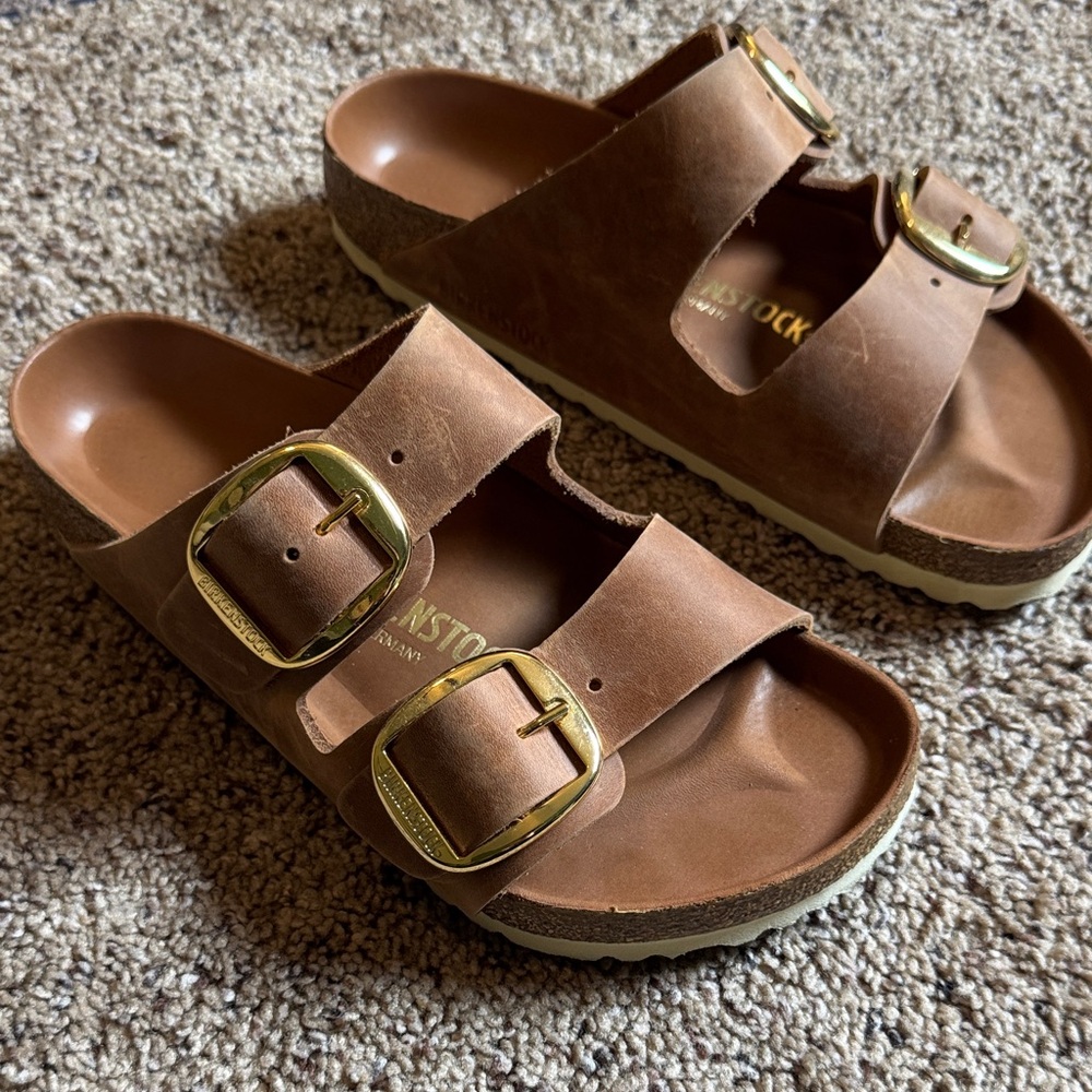 Birkenstock Big Buckle Arizona  Tan Sandals